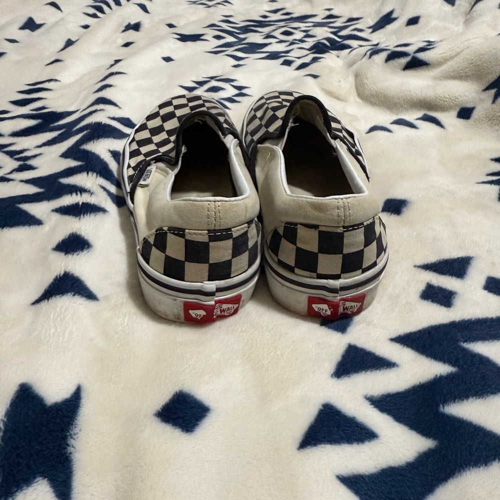 Vans Checkered Slip-On Shoes - Black and White - Picture 4 of 6